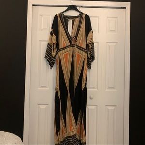 Low Cut Patterned Maxi Dress - Runs Small!